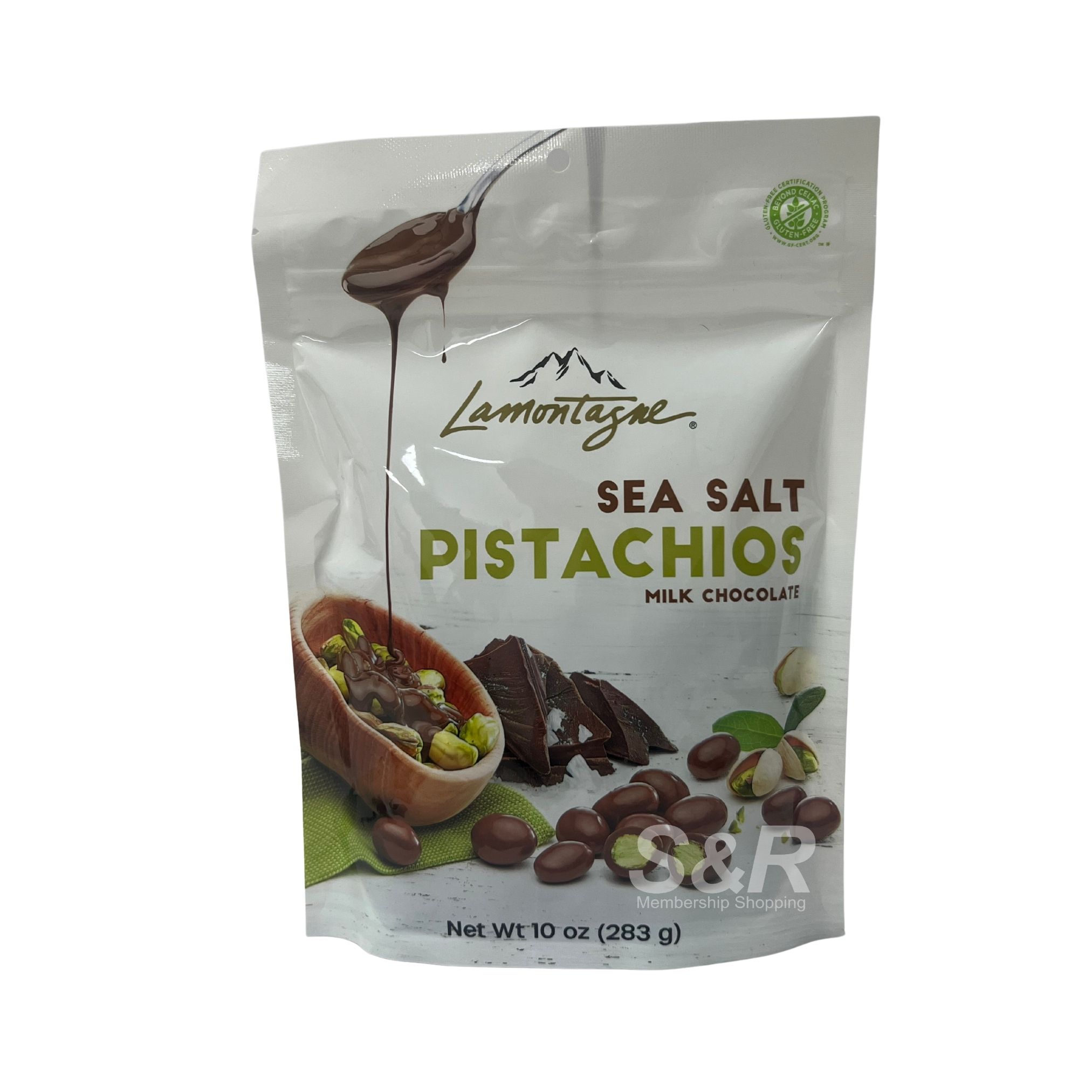 Lamontagne Sea Salt Pistachios Milk Chocolate 283g Lamontagne Sea Salt Pistachios Milk Chocolate 283g